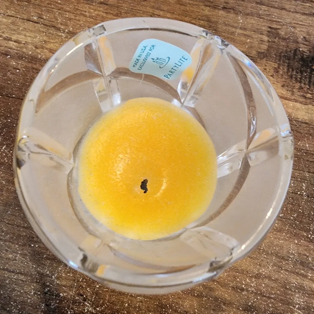 PartyLite Counterpoint Frosted Crystal‎ Votive Candle Holder 24% Lead Crystal - Picture 3 of 5